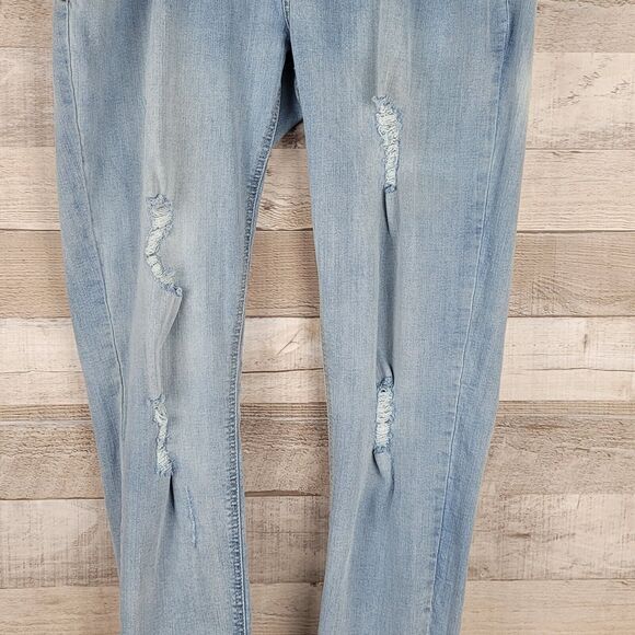 Kensie Jeans Size 14 Effortless Ankle Biter High Rise Distressed Faded Lived In - Picture 3 of 14